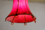 Red Hide Pendant Lamps