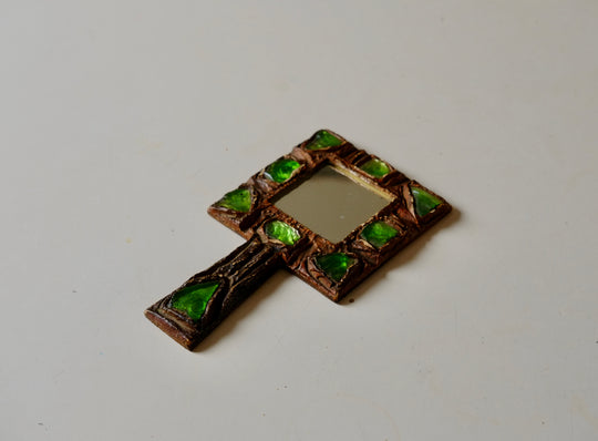 1960's Creaciones Gobseso Murano Hand Mirror