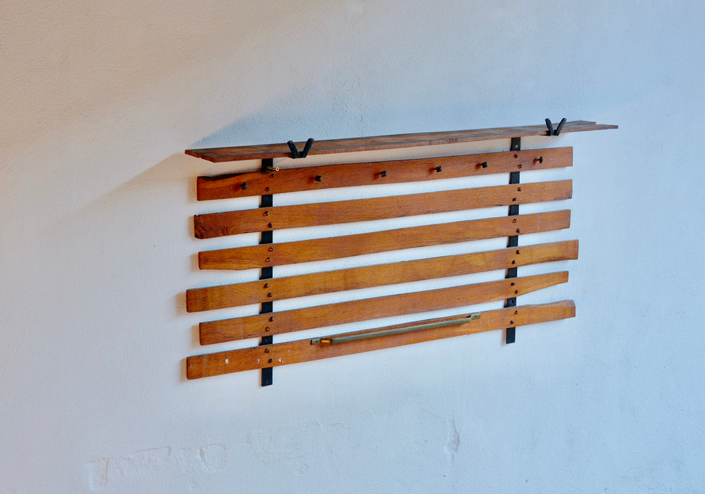 French Slatted Wall Rack – punch the clock