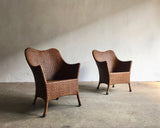 PAIR OF WICKER CHAIRS