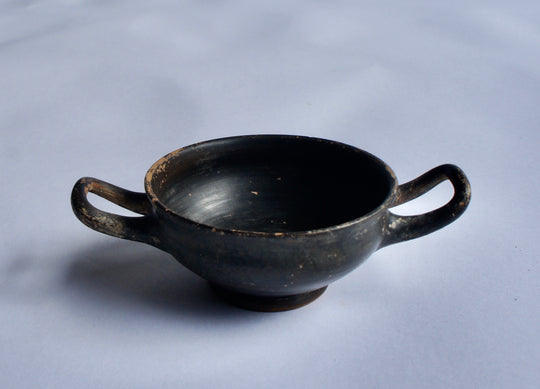 A GREEK ATTIC WARE BLACK GLAZED KYLIS