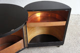 ART DECO EBONISED COCKTAIL CABINET TROLLEY