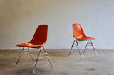 PAIR OF FIBREGLASS EAMES DSS CHAIRS BY HERMAN MILLER 1976