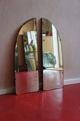 ART DECO ARCHED FRAMELESS MIRRORS