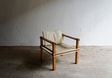 1960'S FARMER SAFARI CHAIR AND COFFEE TABLE BY GERD LANGE FOR BOFINGER
