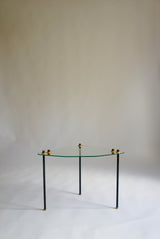 1950'S FRENCH GLASS SIDE TABLE