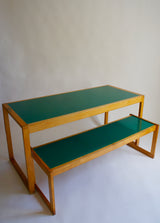 1970'S HEALS DINING TABLE & BENCH