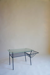 60'S GLASS FRENCH SIDE TABLE