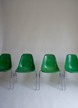 4 x EAMES DSS FIBREGLASS CHAIRS BY HERMAN MILLER