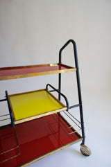 RED & YELLOW DRINKS TROLLEY