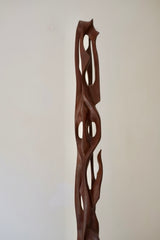 Abstract Carved Wood Freeform Sculpture