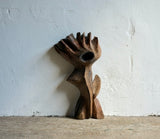 Brutalist Carved Wood Sculpture