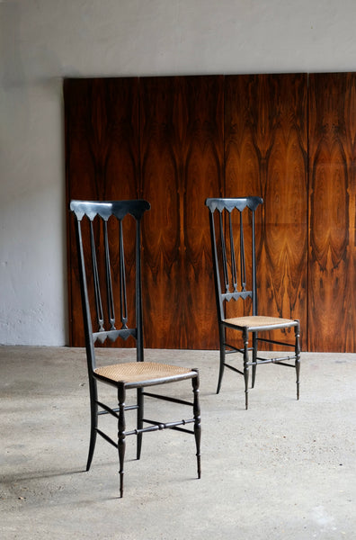 1960's Italian Chiavari Cane Chairs
