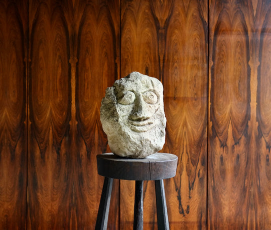 Italian Two Faced Stone Sculpture