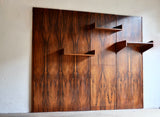 1960's Bookmatched Panelled Shelving System