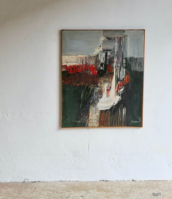 Andy Cross Oil On Canvas, 1962