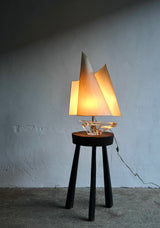 1960's Daum Crystal Sailboat Lamp