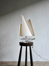 1960's Daum Crystal Sailboat Lamp