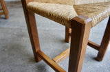 RUSH PERRIAND STYLE DINING CHAIR & STOOL SET