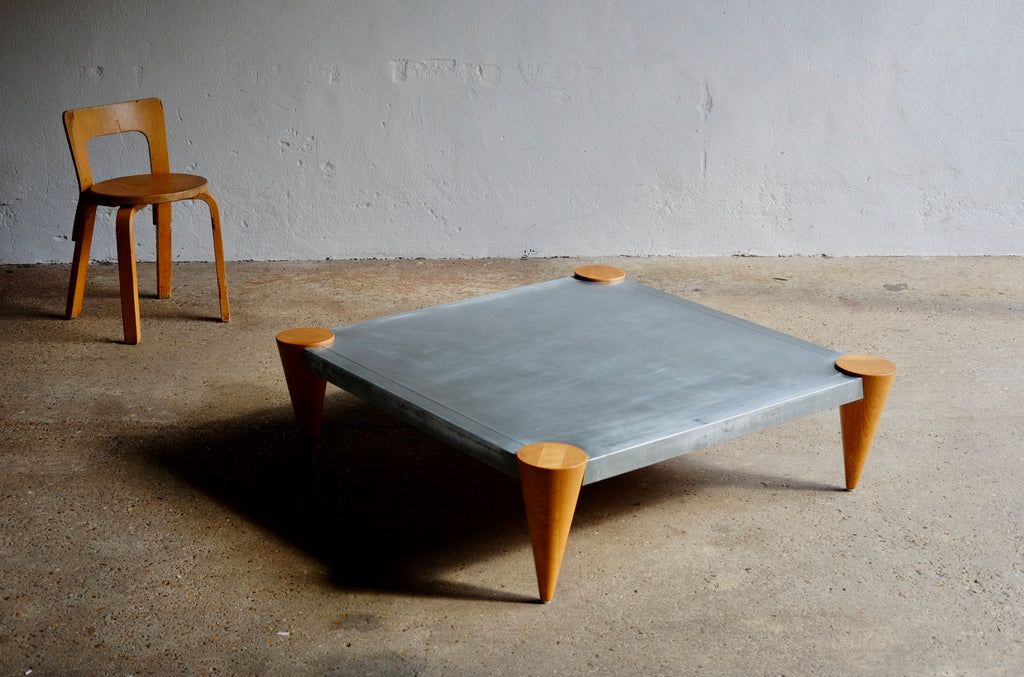 1980'S CONRAN ZINC COFFEE TABLE punch the clock