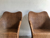 PAIR OF WICKER CHAIRS