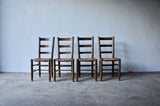 SET OF 4 1950'S CHARLOTTE PERRIAND NUMBER 19 CHAIRS