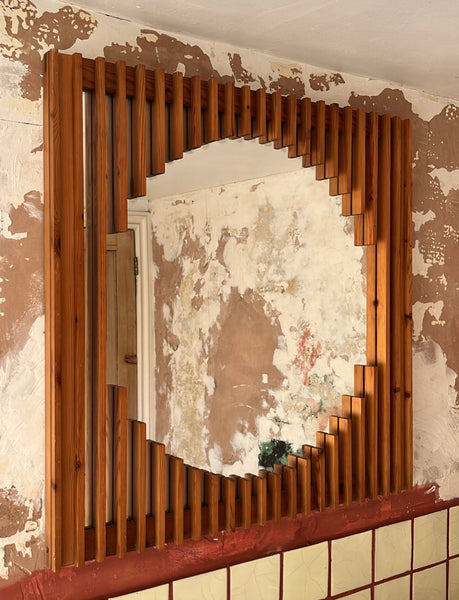 1970's Pine Wall Mirror