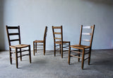 SET OF 4 1950'S CHARLOTTE PERRIAND NUMBER 19 CHAIRS