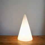 1970'S SCE FROSTED GLASS TEEPEE LAMP