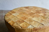 LEATHER PATCHWORK POUFE