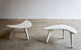 MIDCENTURY FRENCH SLATTED BOOMERANG TABLES