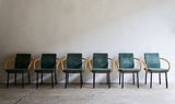 A SET OF 6 POST MODERN MANDARIN CHAIRS BY ETTORE SOTTSASS FOR KNOLL