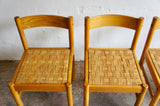 MODERNIST BAMBOO WEAVE CHAIRS