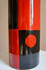1950'S BLACK AND RED LAMP