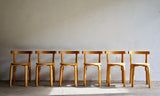 A SET OF 6 BENT PLYWOOD CHAIRS